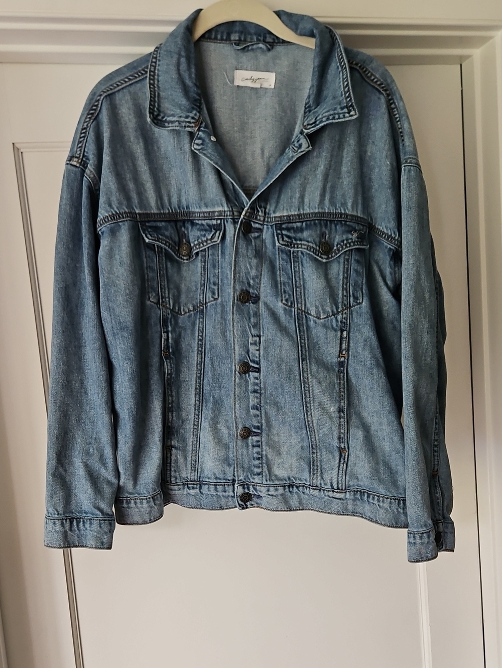 Carly Jean Los Angeles CJLA Hunter Denim Jacket Light Wash Sz Medium